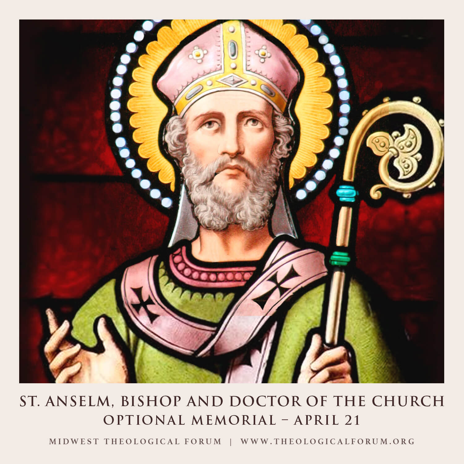 We Honor Saint Anselm (1033-1109) As One Of The Church’s Greatest ...