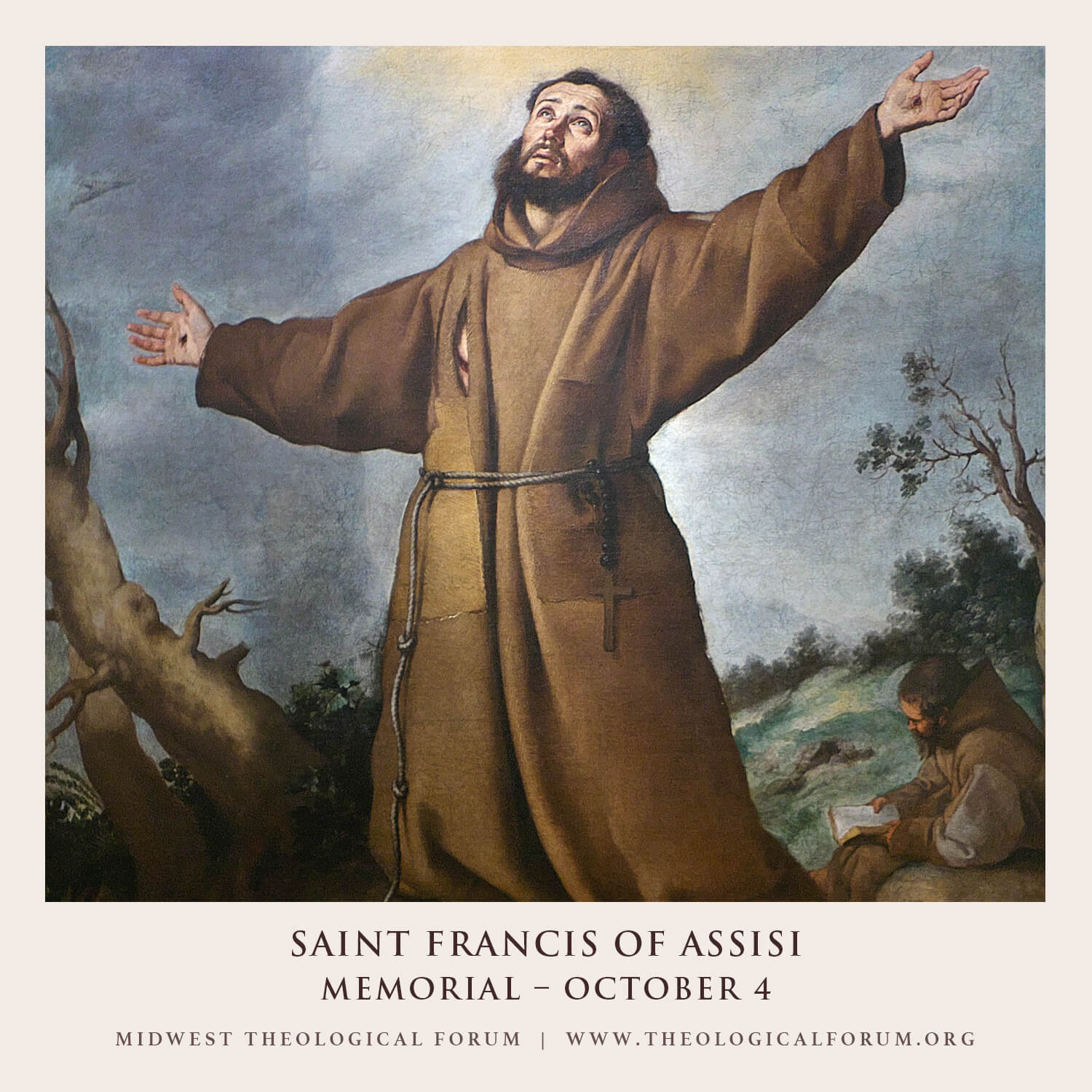 St. Francis of Assisi (d. 1226), the mystic friar and stigmatist who